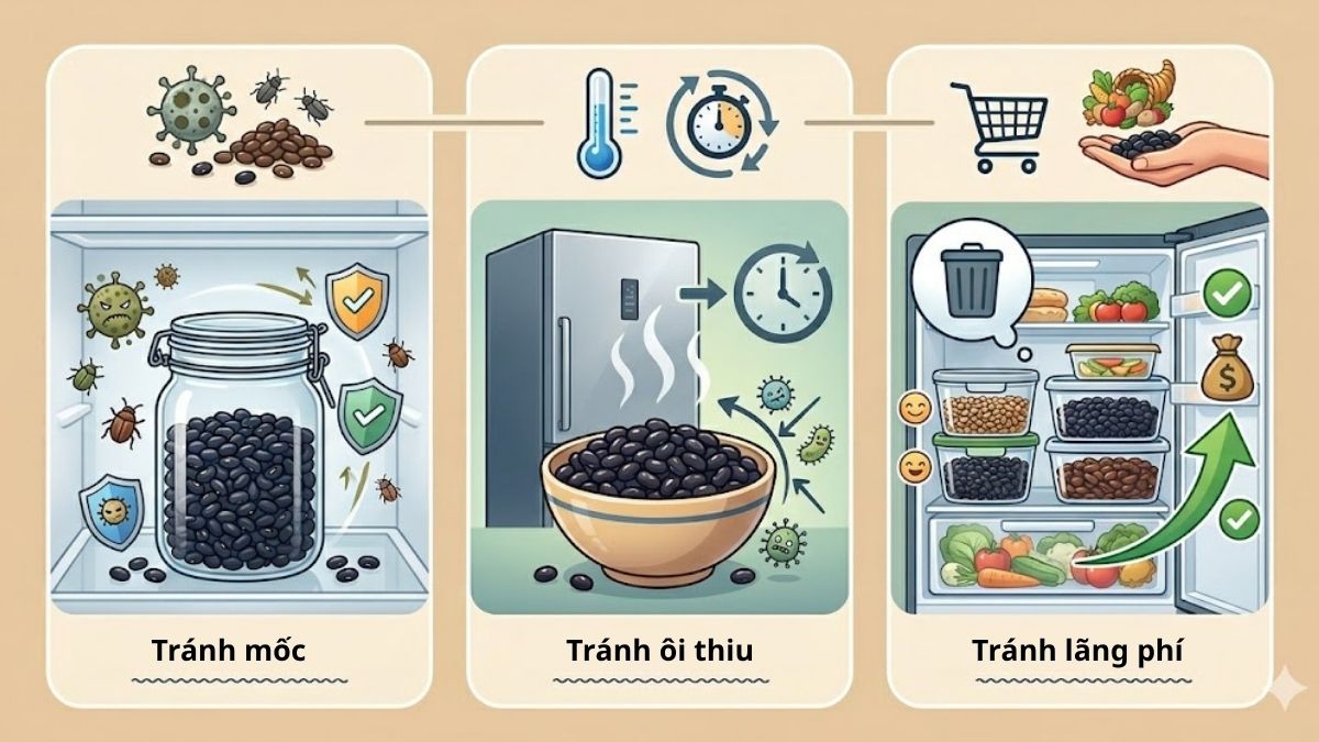 cách bảo quản đậu đen trong tủ lạnh