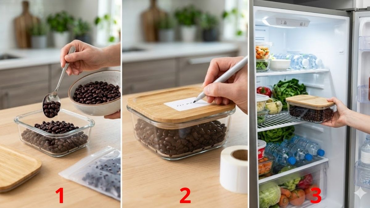 Cách bảo quản đậu đen trong tủ lạnh bằng cách dùng hộp kín