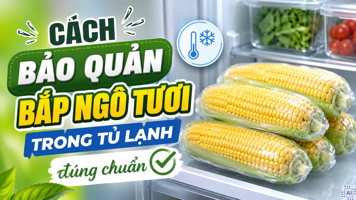 Cách bảo quản bắp ngô tươi trong tủ lạnh đúng chuẩn