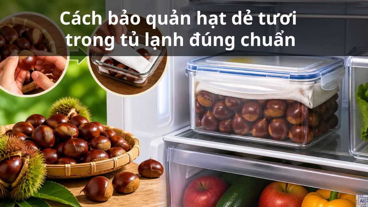 Cách bảo quản hạt dẻ tươi trong tủ lạnh đúng chuẩn