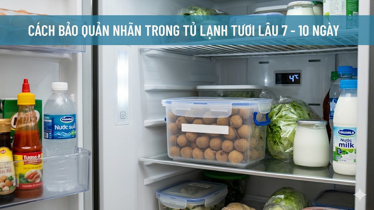 Cách bảo quản nhãn trong tủ lạnh tươi lâu 7 - 10 ngày 
