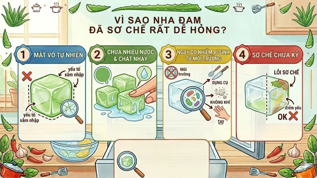 cách bảo quản nha đam đã sơ chế trong tủ lạnh