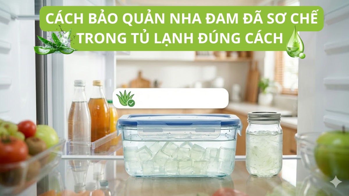 Cách bảo quản nha đam đã sơ chế trong tủ lạnh đúng cách 