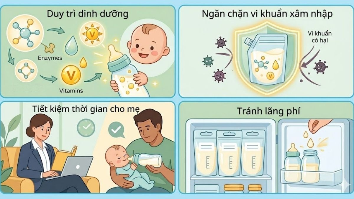 cách bảo quản sữa mẹ trong tủ lạnh