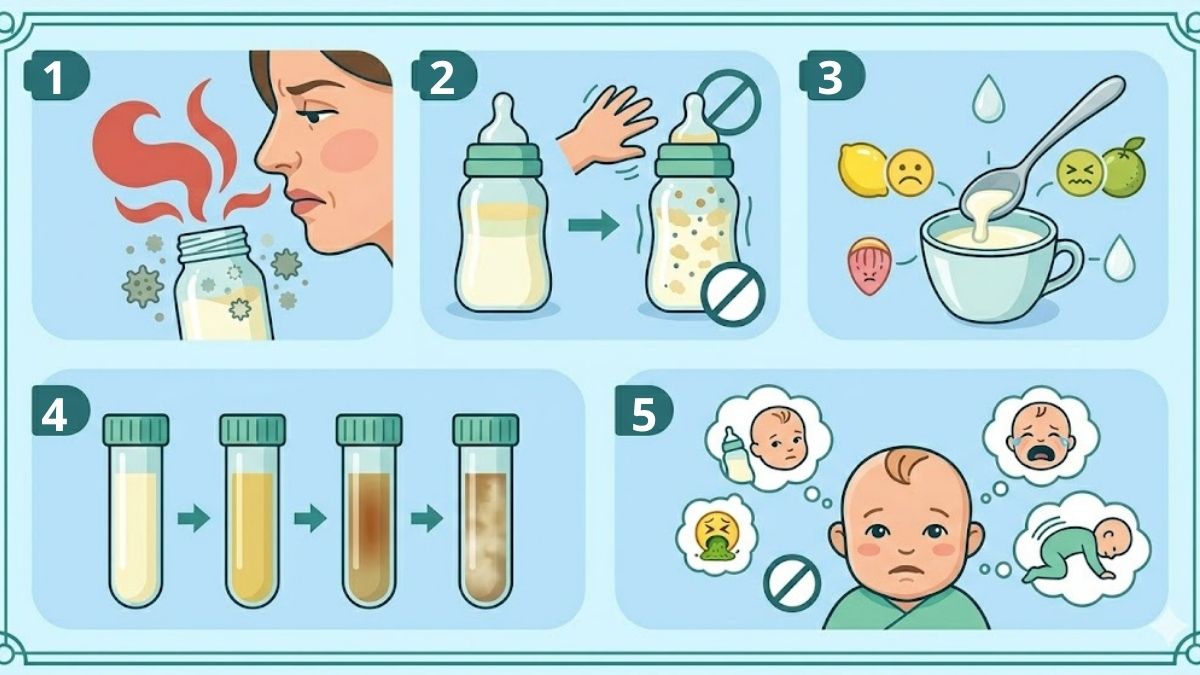 Dấu hiệu nhận biết sữa mẹ bị hỏng