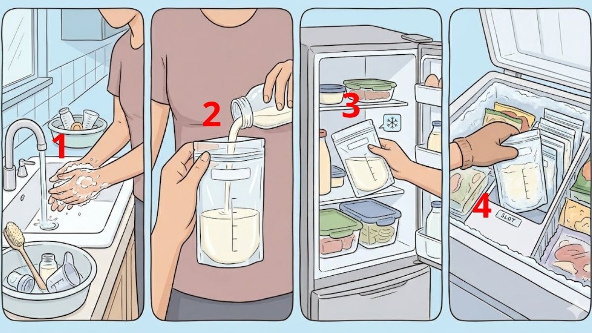 Cách bảo quản sữa mẹ trong tủ lạnh trong tủ đông