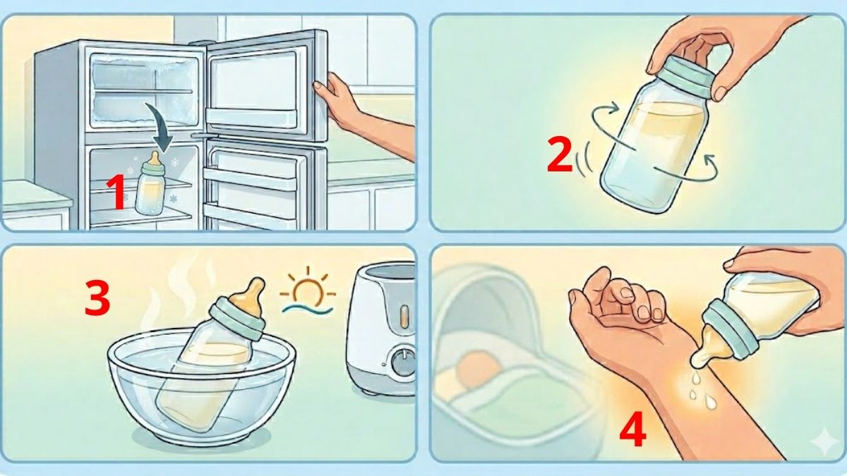 Cách rã đông và hâm nóng sữa mẹ đúng chuẩn