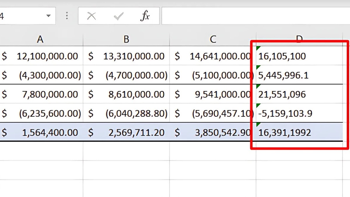 Nguyên nhân xuất hiện dấu phẩy trong Excel