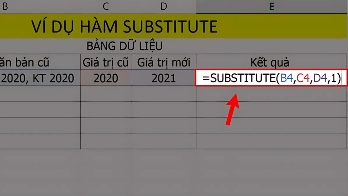 Cách bỏ dấu phẩy trong Excel bằng hàm SUBSTITUTE