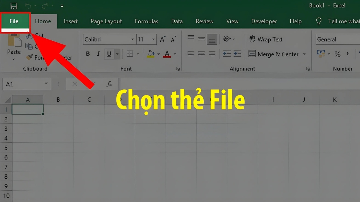 Thiết lập Number Format trong Excel Options bước 1