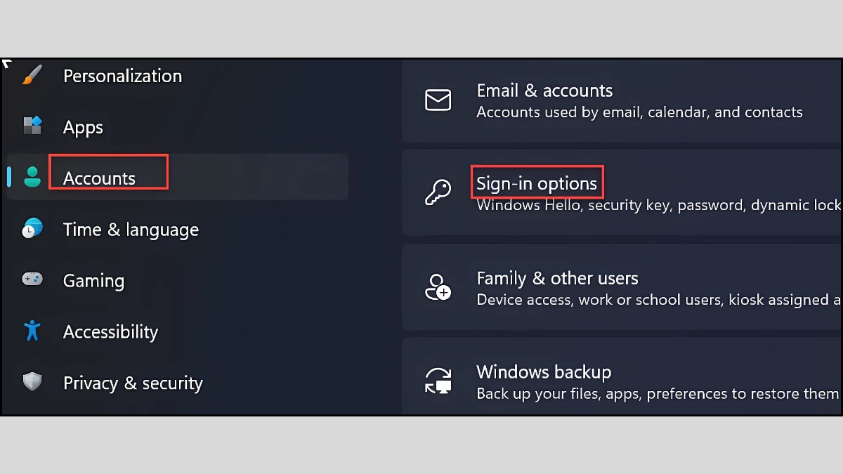 Hướng dẫn cách cài vân tay trên laptop Windows 11 - bước 1