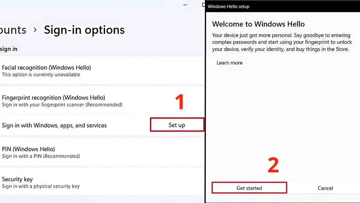 Cách thêm vân tay khác trên laptop Windows 11 - bước 3