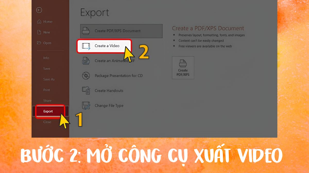 Cách chuyển PowerPoint thành video trực tiếp - bước 2