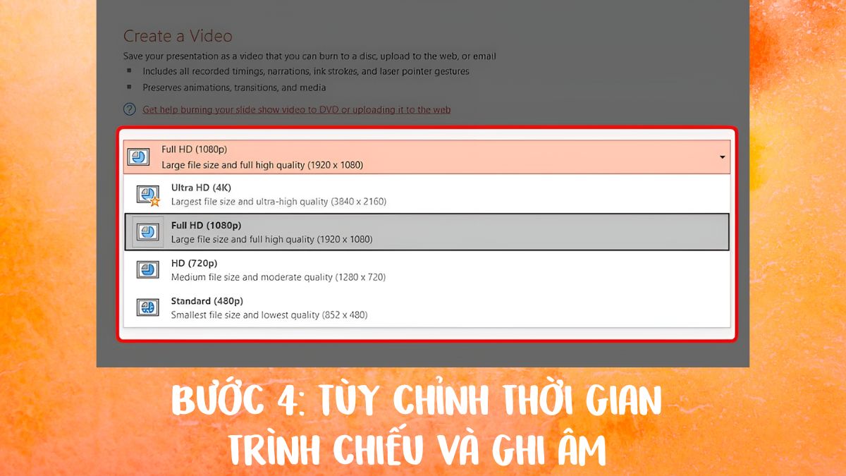 Cách chuyển PowerPoint thành video trực tiếp - bước 4