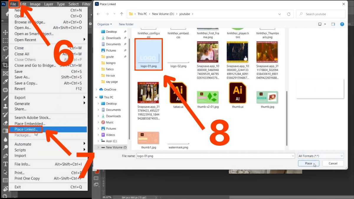 Cách chèn logo vào ảnh trong Photoshop bằng cách ghi actions bước 3