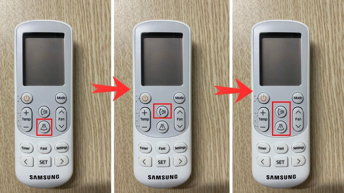 Cách chỉnh máy lạnh Samsung cho lạnh bằng điều chỉnh hướng gió
