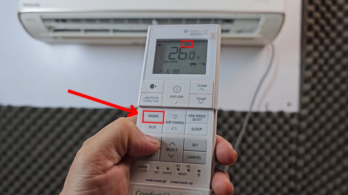 Cách chỉnh máy lạnh bằng điều khiển Panasonic để cài đặt các chế độ