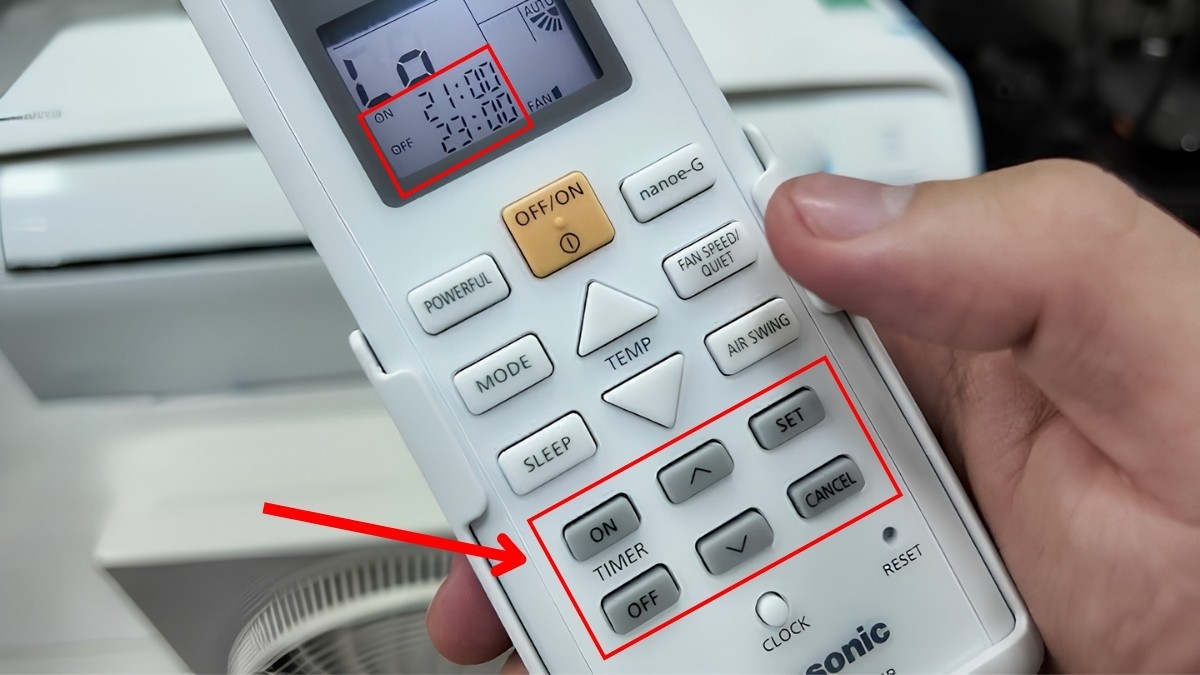 Cách chỉnh máy lạnh bằng điều khiển Panasonic để hẹn giờ