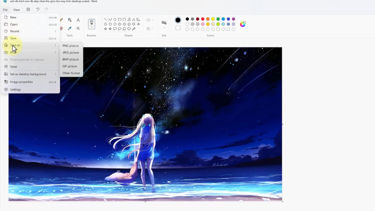 Công cụ Paint cách chỉnh sửa ảnh Win 10