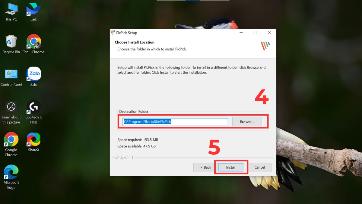 cách chụp ảnh màn hình kéo dài trên máy tính bằng picpick bước 2