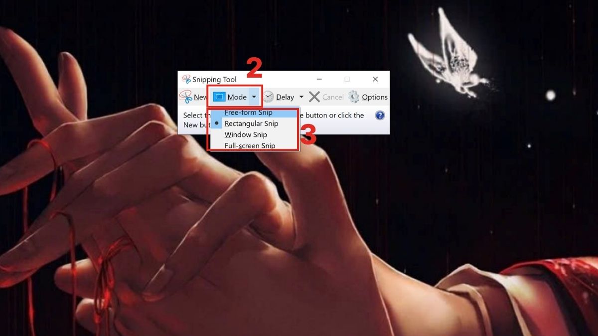 cách chụp màn hình Surface bằng snipping bước 2