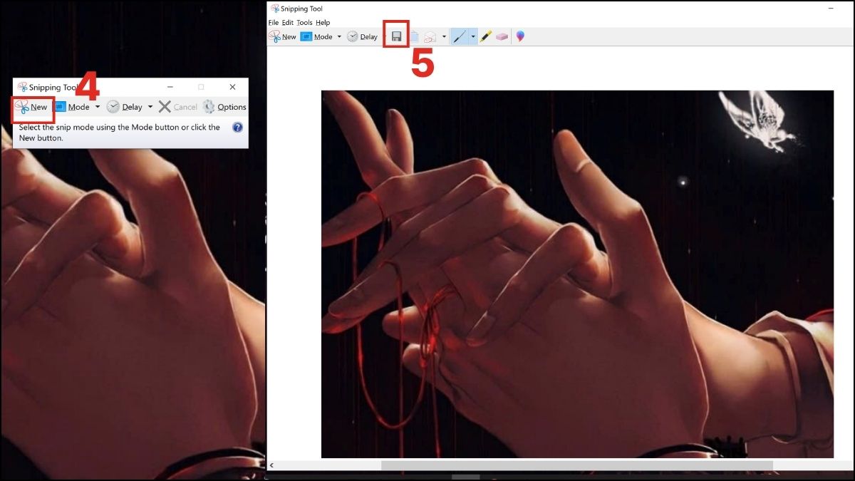 cách chụp màn hình Surface bằng snipping bước 3