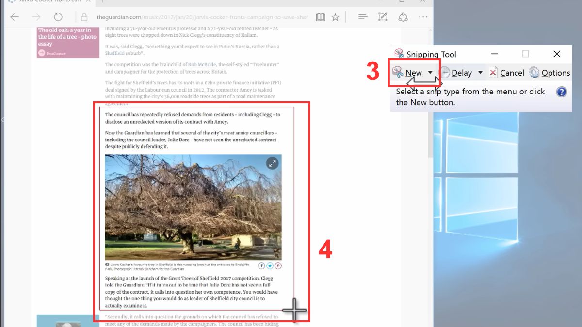 cách chụp màn hình gửi Viber trên máy tính bằng snipping tool bước 2