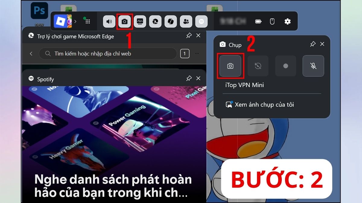 cách chụp màn hình laptop lenovo bằng xbox game bar bước 2