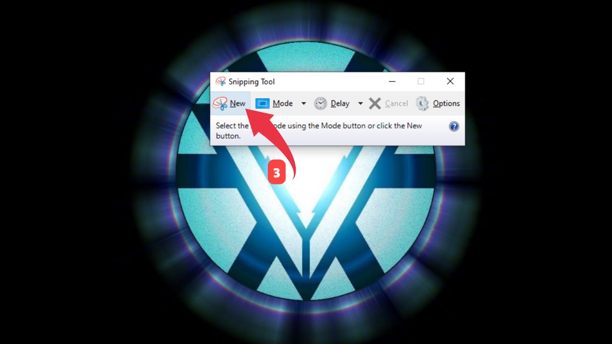 chụp một phần màn hình laptop MSI bằng snipping tool bước 2