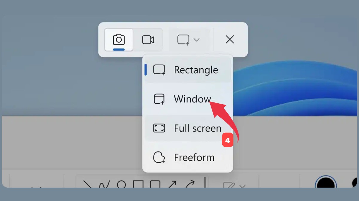 chụp một cửa sổ trên laptop MSI bằng phím snipping tool bước 3