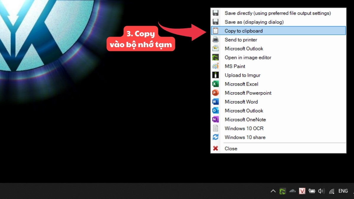 chụp một cửa sổ trên laptop MSI bằng greenshot bước 3