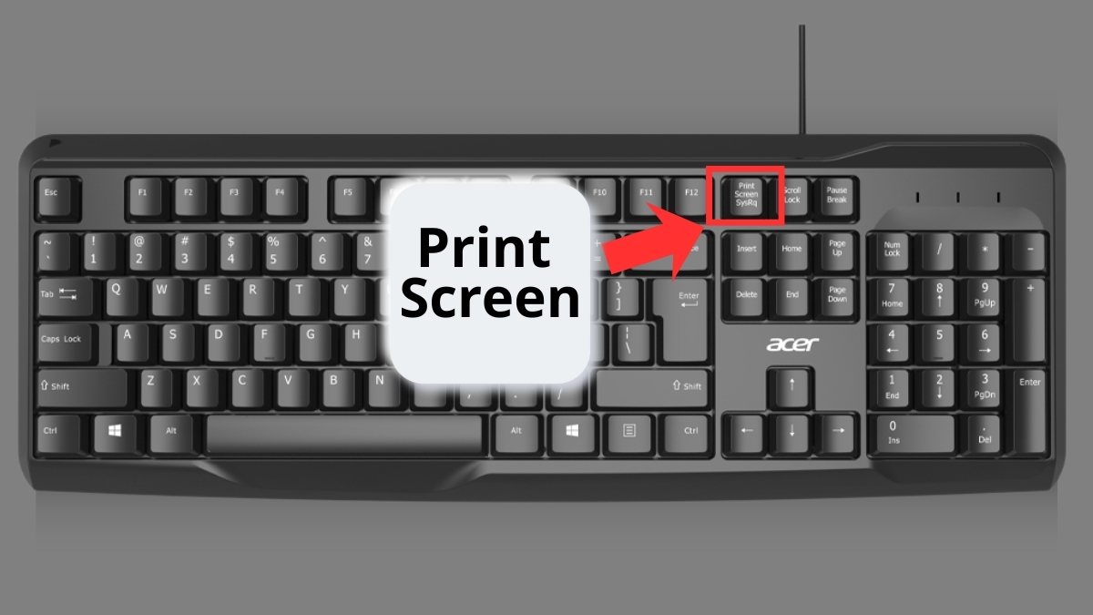 Cách chụp màn hình máy tính Acer bằng print screen