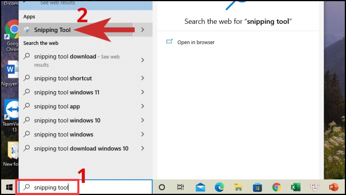 Cách chụp 1 cửa sổ trên máy tính Acer bằng snipping tool bước 1