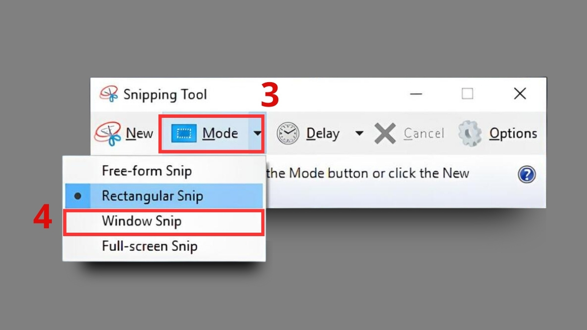 Cách chụp 1 cửa sổ trên máy tính Acer bằng snipping tool bước 2