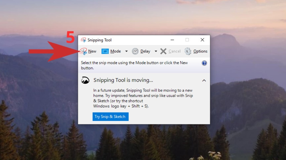 Cách chụp màn hình máy tính Acer bằng snipping tool bước 3
