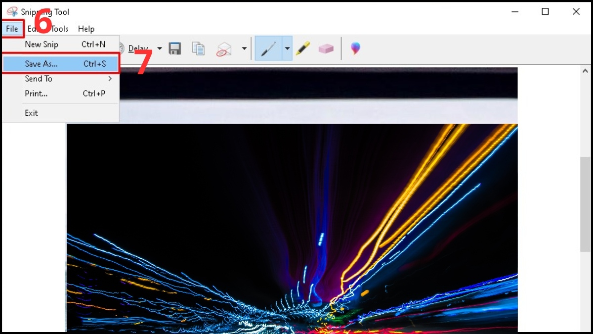 Cách chụp màn hình máy tính Acer bằng snipping tool bước 4