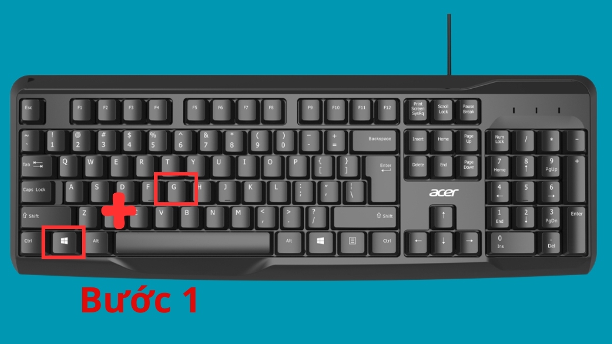 Cách chụp màn hình máy tính Acer bằng xbor game bar bước 1