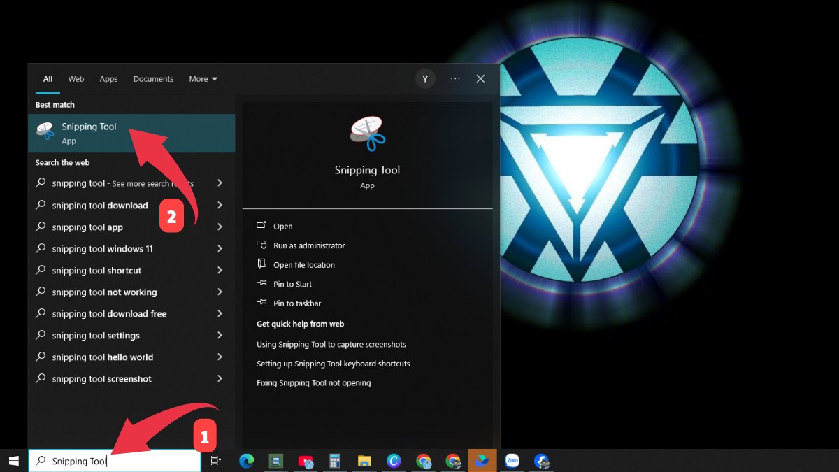 Chụp 1 cửa sổ trên ASUS Win 10, 11 bằng snipping tool bước 1