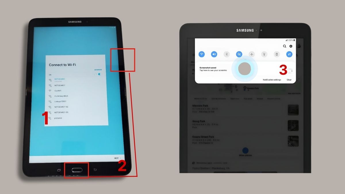 cách chụp màn hình máy tính bảng Samsung đời cũ