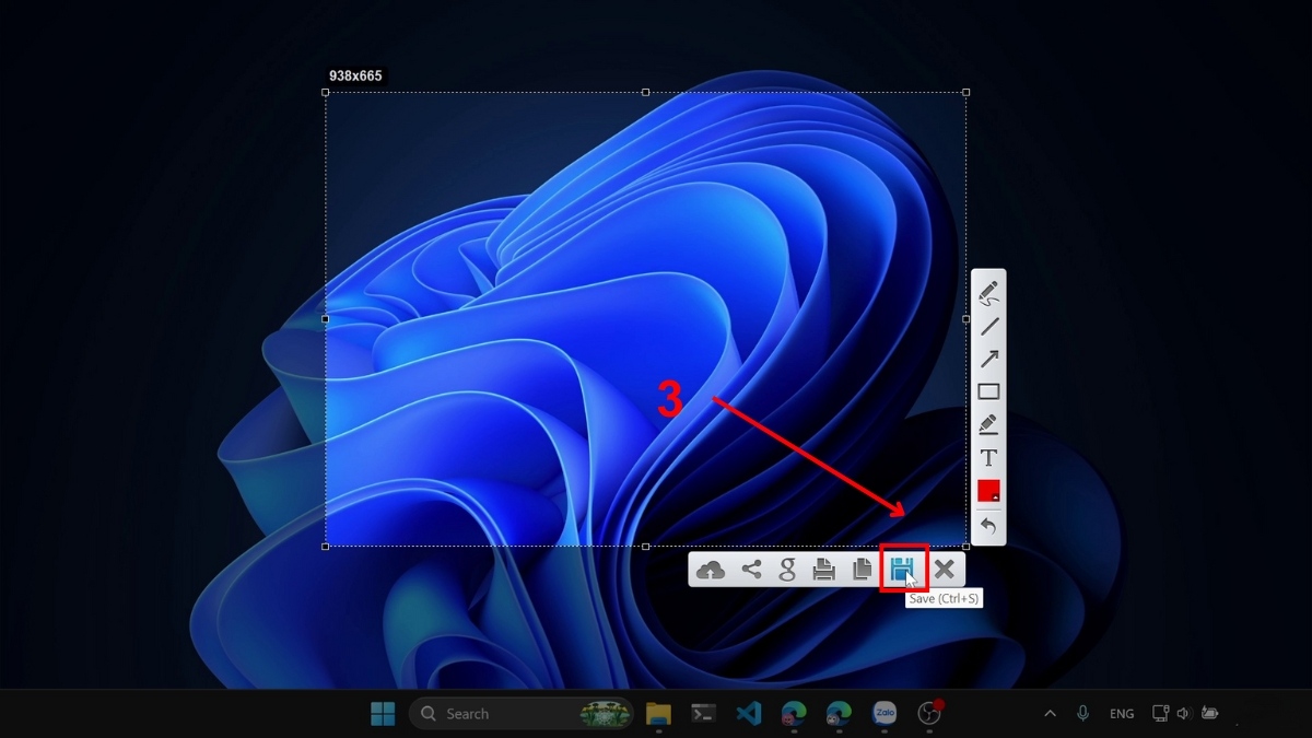 Cách chụp màn hình bằng chuột bằng Lightshot bước 3