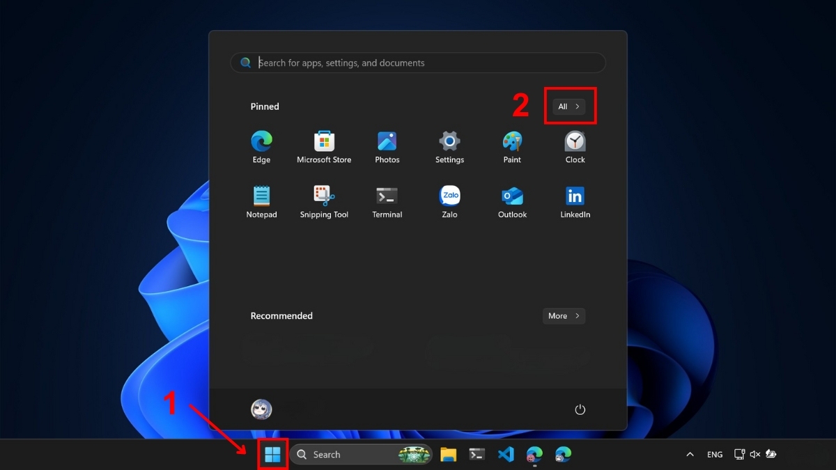 Cách chụp màn hình máy tính bằng chuột trên Windows bước 1