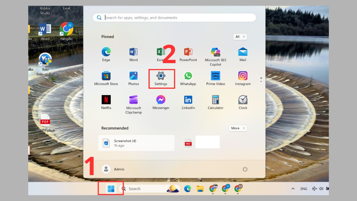 Cách chụp màn hình máy tính không bị sọc bằng chỉnh tần số quét bước 1