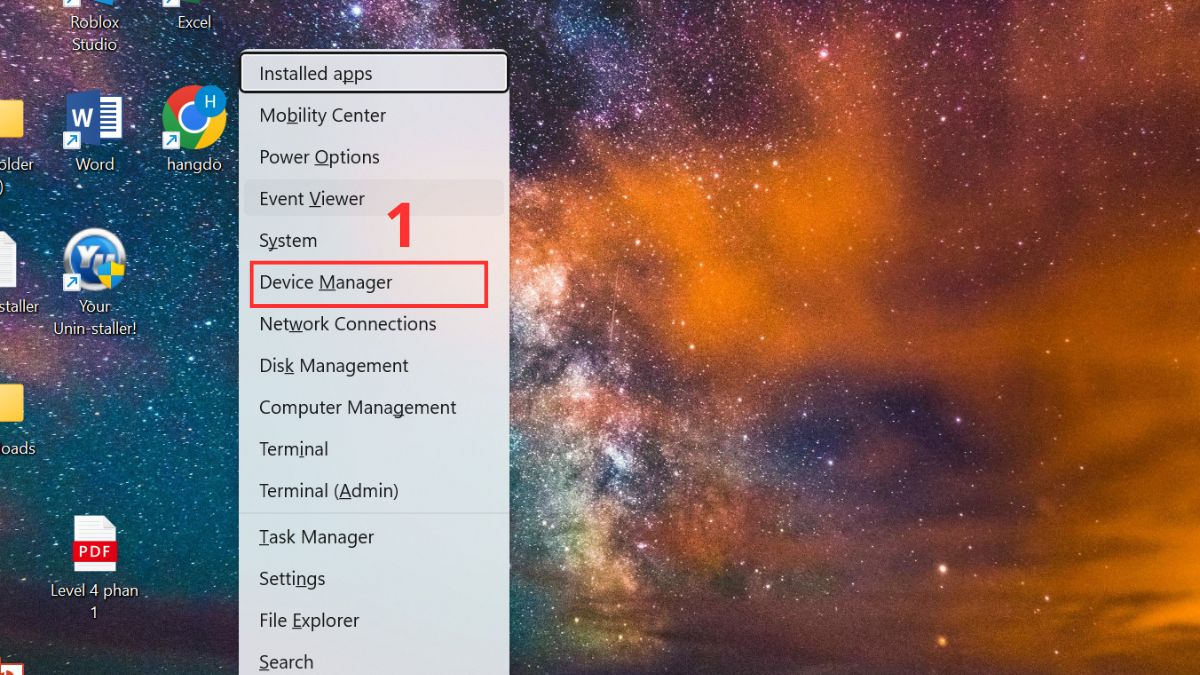 Cách chụp màn hình máy tính không bị sọc bằng cập nhật driver bước 1