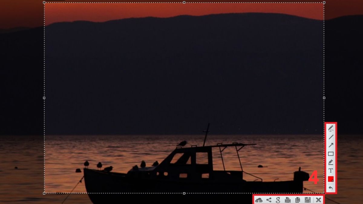 cách chụp màn hình máy tính theo vùng bằng lightshot bước 4