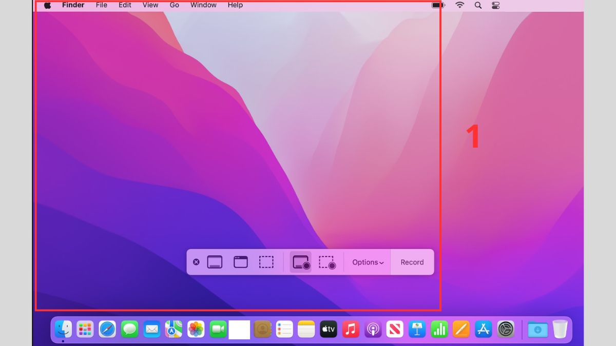 cách chụp màn hình máy tính theo vùng trên MacBook bước 1