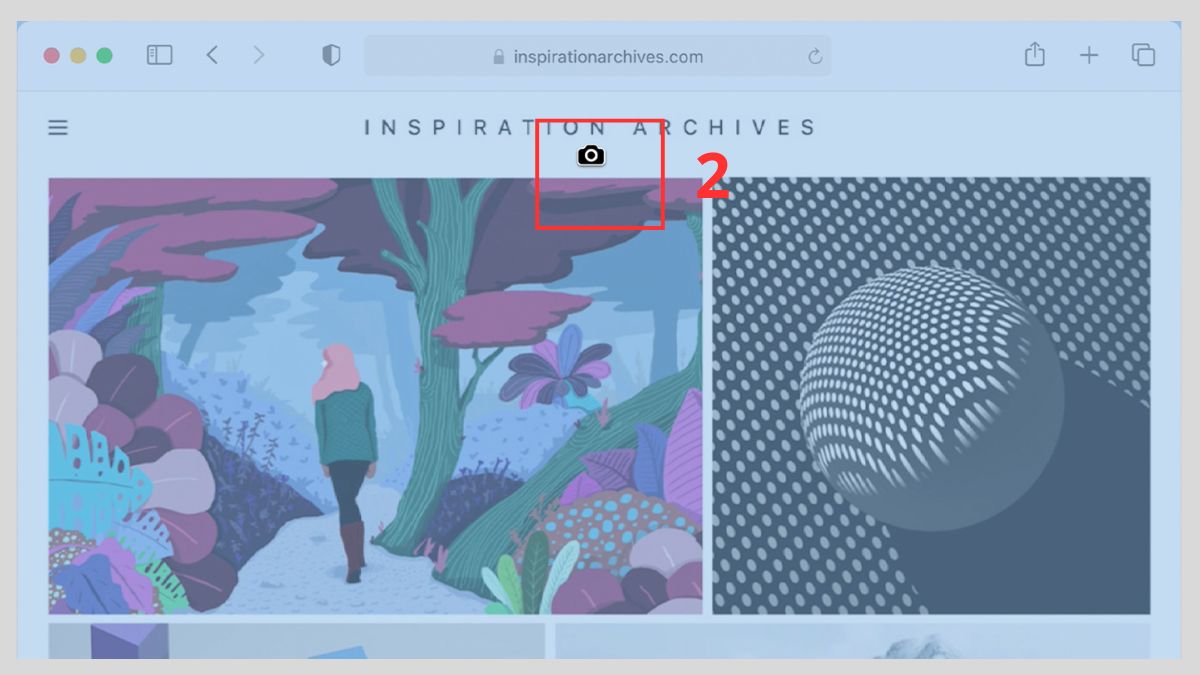 Sử dụng Command + Shift + 4 + Spacebar bước 2
