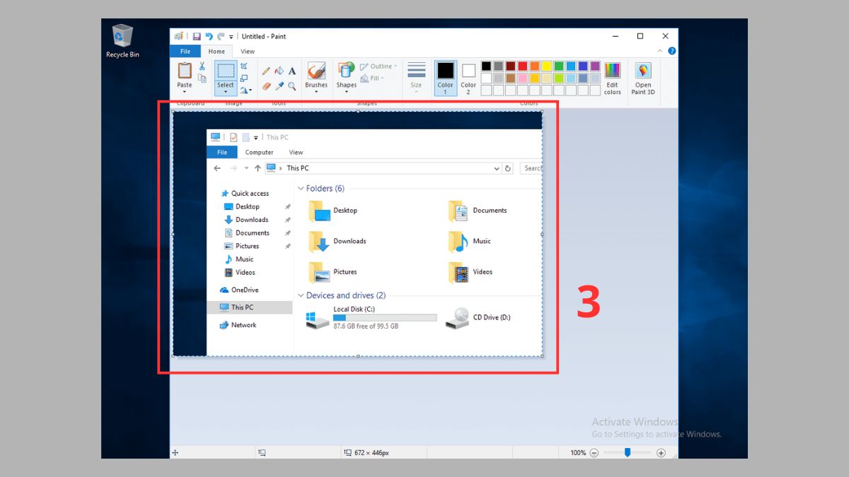 cách chụp màn hình máy tính theo vùng bằng tổ hợp phím bước 3