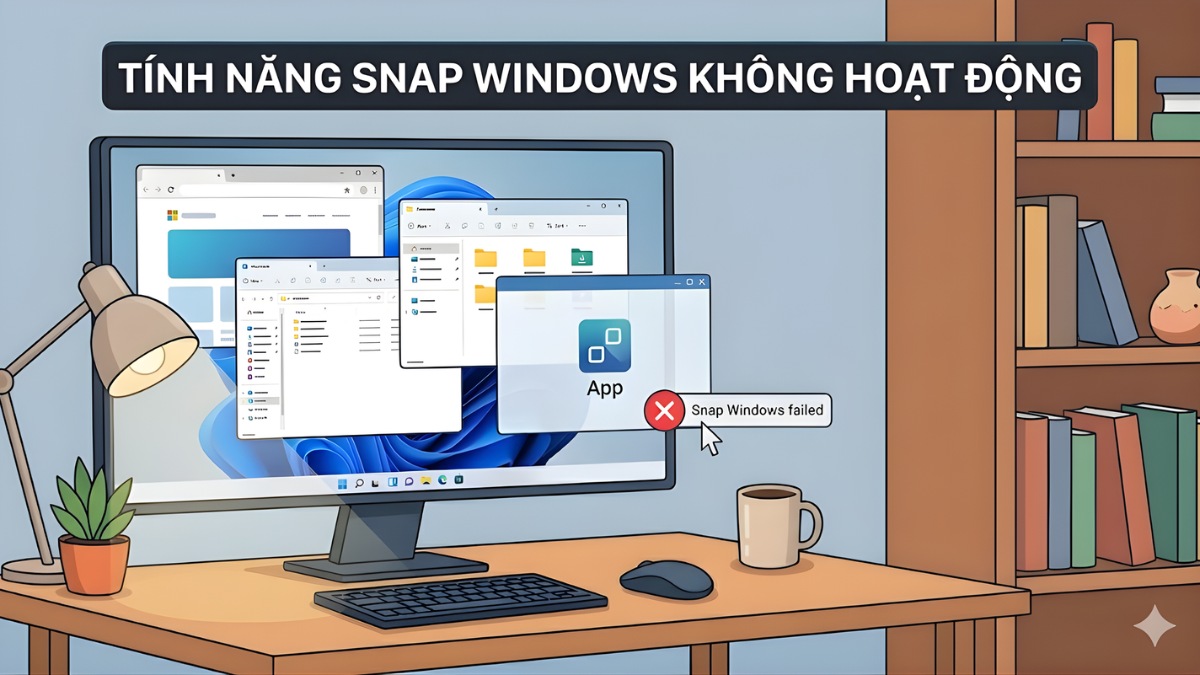 Tính năng Snap Windows không hoạt động