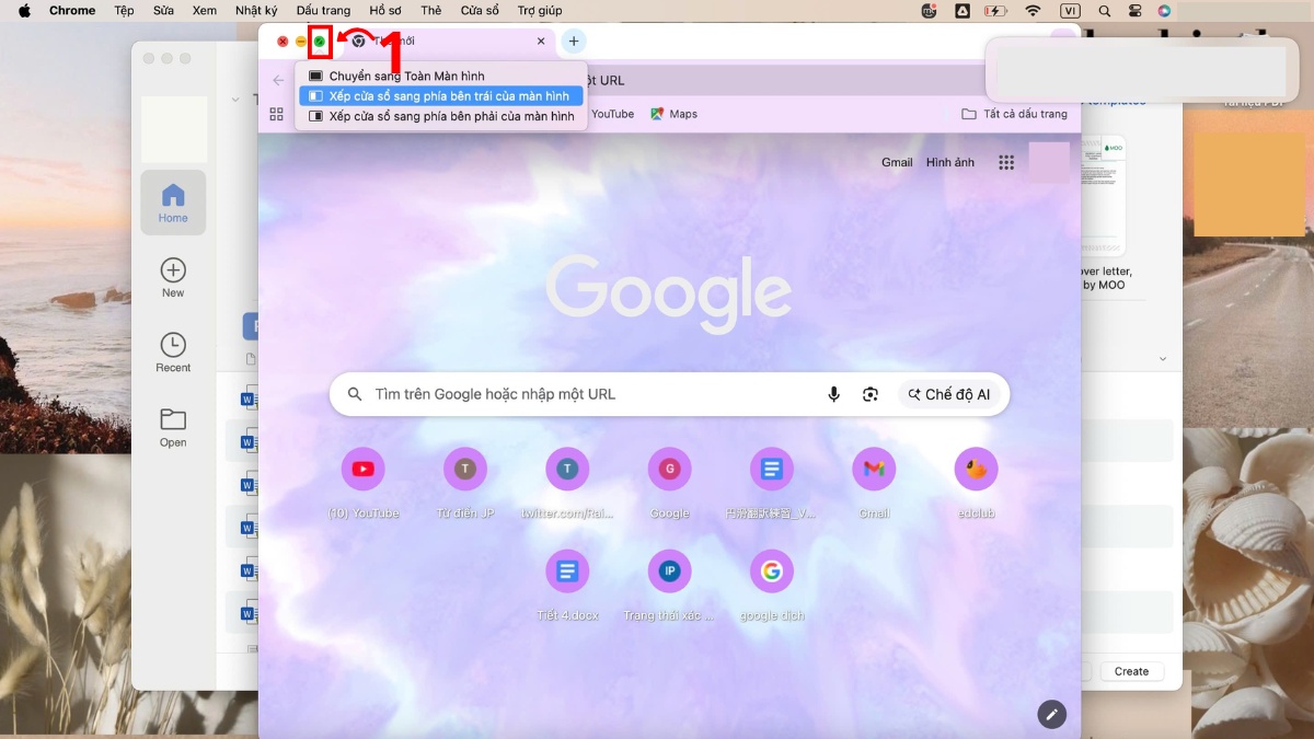 cách chia đôi màn hình máy tính Mac với phiên bản Catalina bước 1