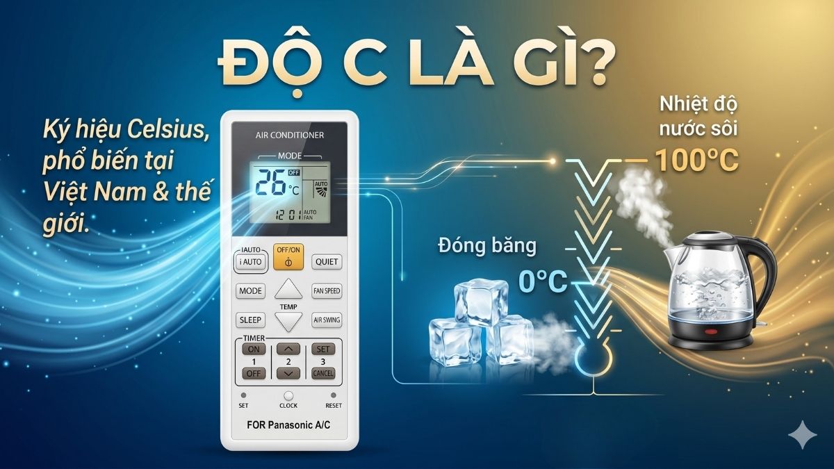 cách chuyển độ f sang độ c điều hòa panasonic - độ c là gì